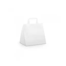Sac traiteur kraft BLANC gr 90  26+17x30cm (5D)